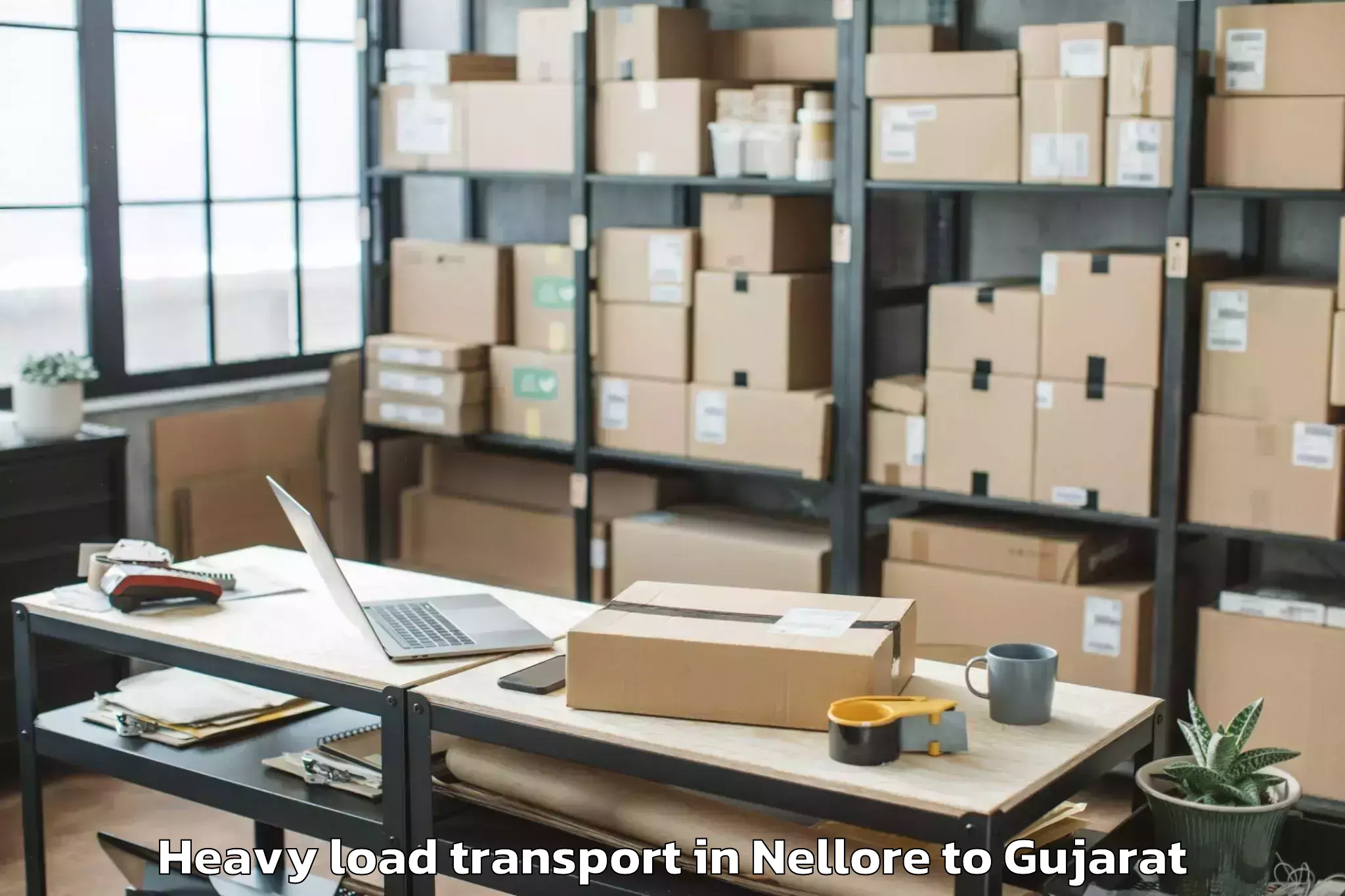 Easy Nellore to Ghogha Heavy Load Transport Booking